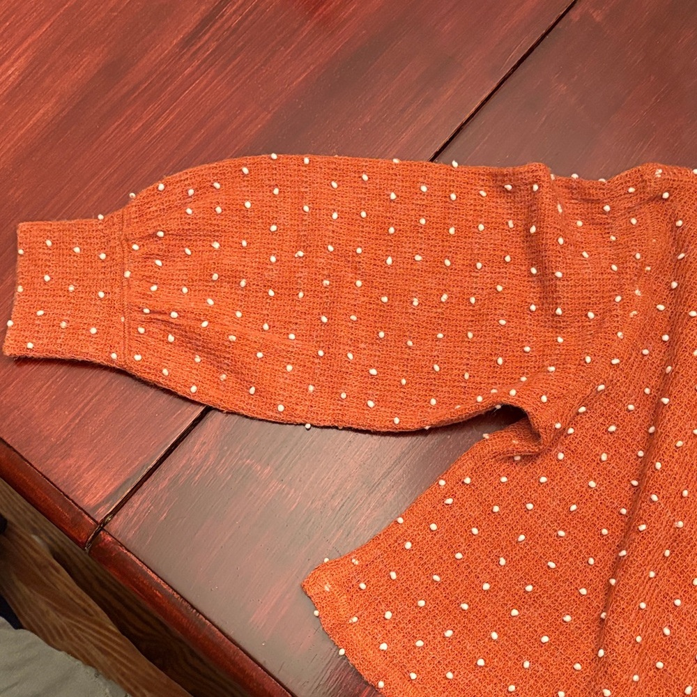 Orange Polka Dot Sweater - Picture 3 of 4